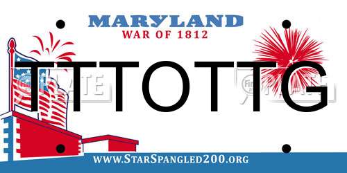 TTTOTTG Maryland License Plate