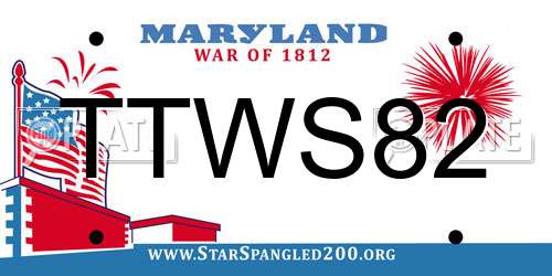 TTWS82 Maryland License Plate