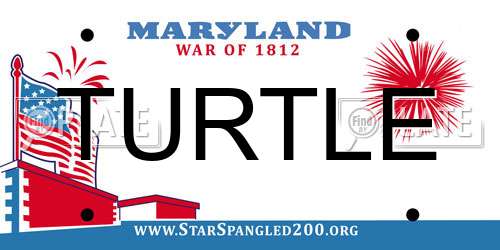 TURTLE Maryland License Plate