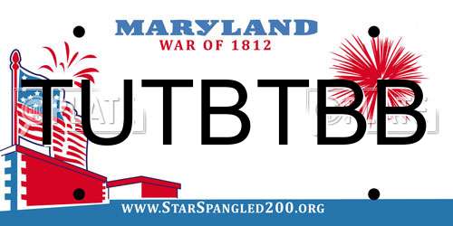 TUTBTBB Maryland License Plate