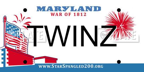 TWINZ Maryland License Plate