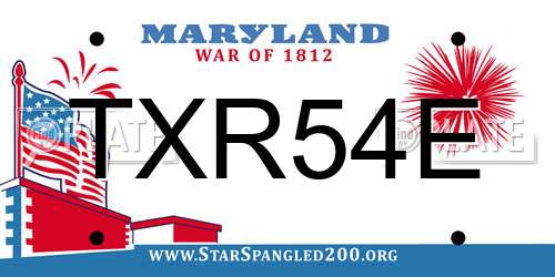 TXR54E Maryland License Plate