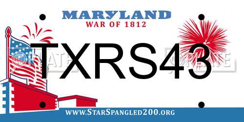TXRS43 Maryland License Plate