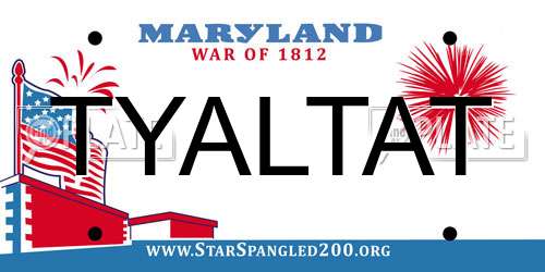 TYALTAT Maryland License Plate