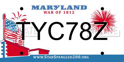 TYC78Z Maryland License Plate