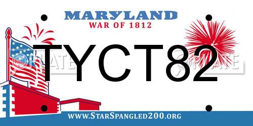 TYCT82 Maryland License Plate