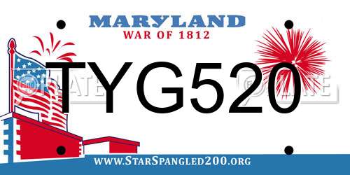 TYG520 Maryland License Plate