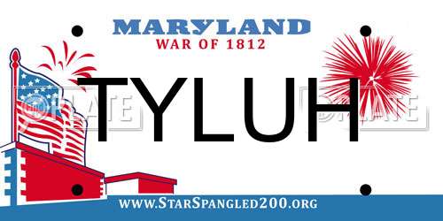 TYLUH Maryland License Plate