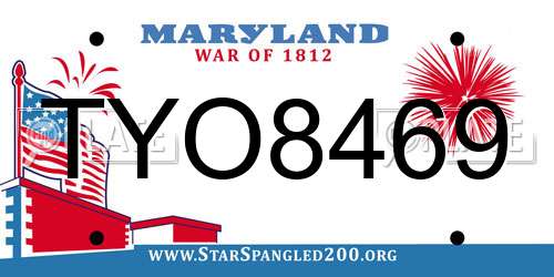 TYO8469 Maryland License Plate