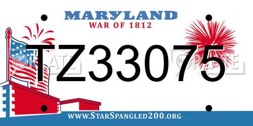 TZ33075 Maryland License Plate