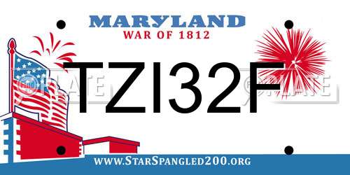 TZI32F Maryland License Plate
