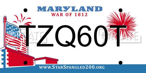 TZQ60T Maryland License Plate