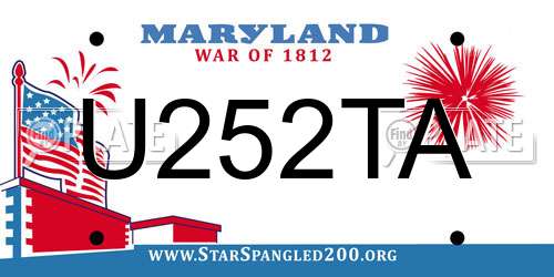 U252TA Maryland License Plate