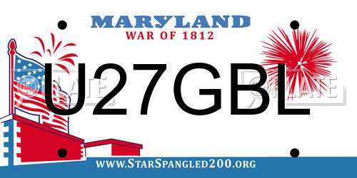 U27GBL Maryland License Plate