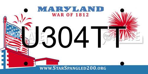 U304TT Maryland License Plate