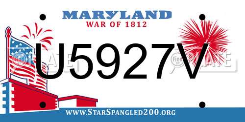 U5927V Maryland License Plate