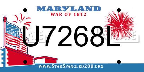 U7268L Maryland License Plate