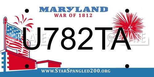 U782TA Maryland License Plate