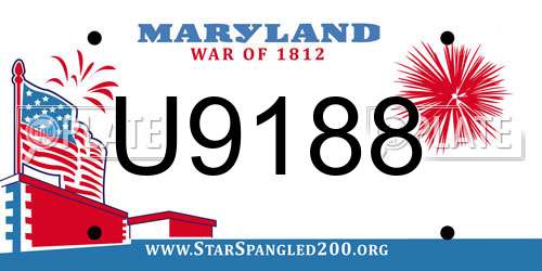 U9188 Maryland License Plate
