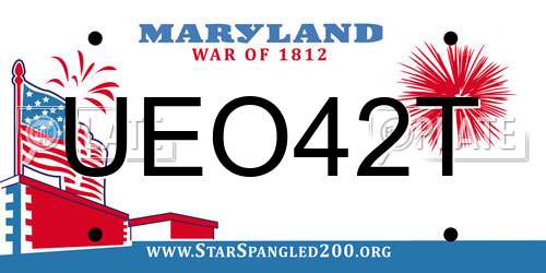 UEO42T Maryland License Plate