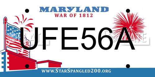 UFE56A Maryland License Plate
