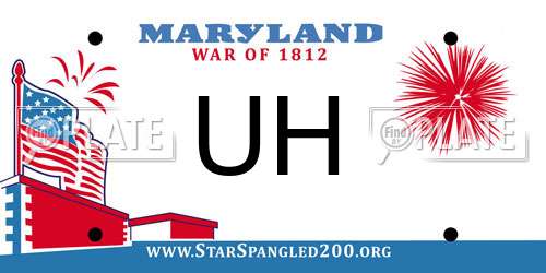 UH Maryland License Plate