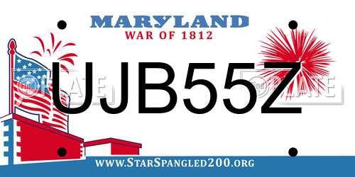 UJB55Z Maryland License Plate