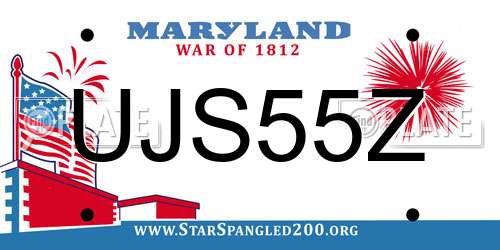 UJS55Z Maryland License Plate