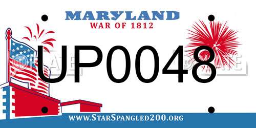 UP0048 Maryland License Plate