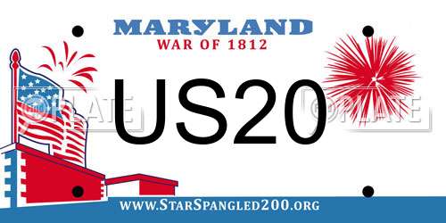 US20 Maryland License Plate