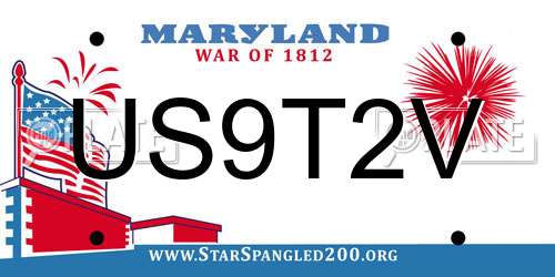US9T2V Maryland License Plate