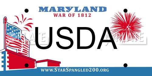 USDA Maryland License Plate