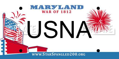 USNA Maryland License Plate