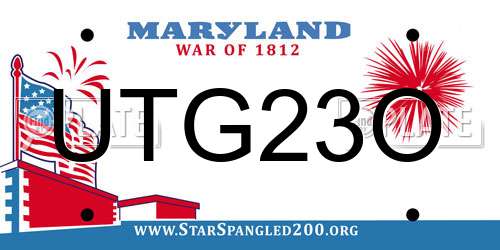 UTG23O Maryland License Plate