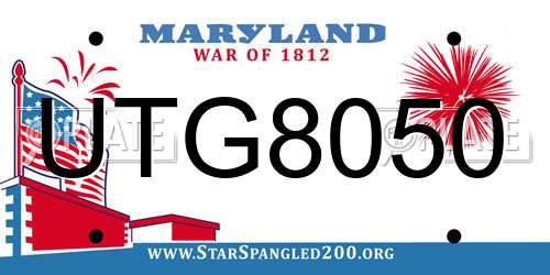 UTG8050 Maryland License Plate
