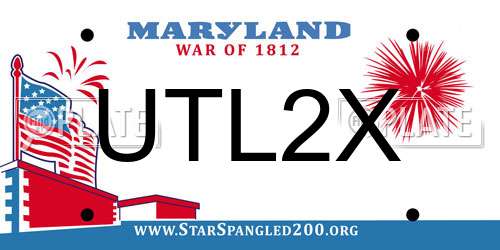 UTL2X Maryland License Plate