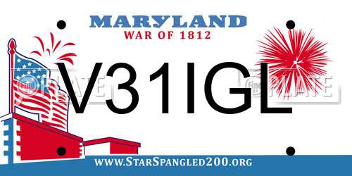 V31IGL Maryland License Plate
