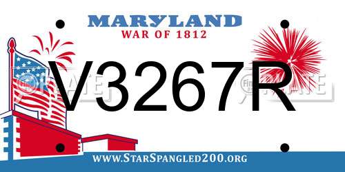 V3267R Maryland License Plate