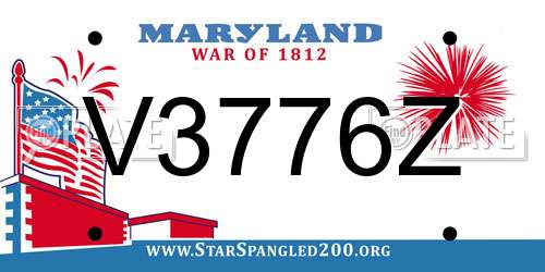 V3776Z Maryland License Plate