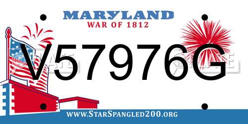 V57976G Maryland License Plate