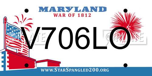 V706LO Maryland License Plate