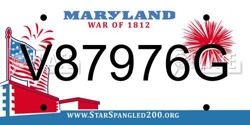 V87976G Maryland License Plate