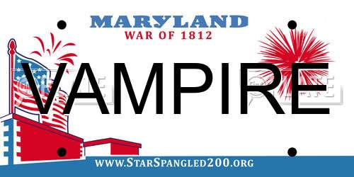 VAMPIRE Maryland License Plate