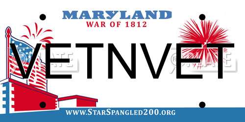 VETNVET Maryland License Plate