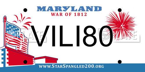 VILI80 Maryland License Plate