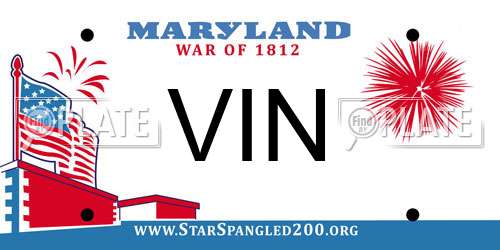 VIN Maryland License Plate