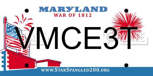 VMCE3T Maryland License Plate