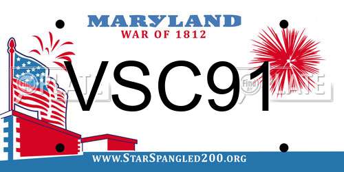 VSC91 Maryland License Plate