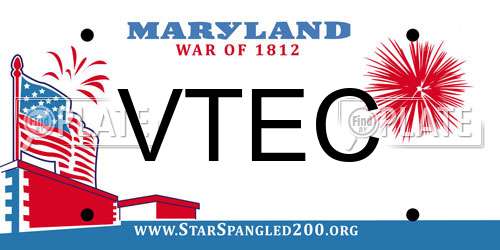 VTEC Maryland License Plate