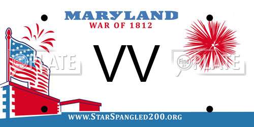 VV Maryland License Plate